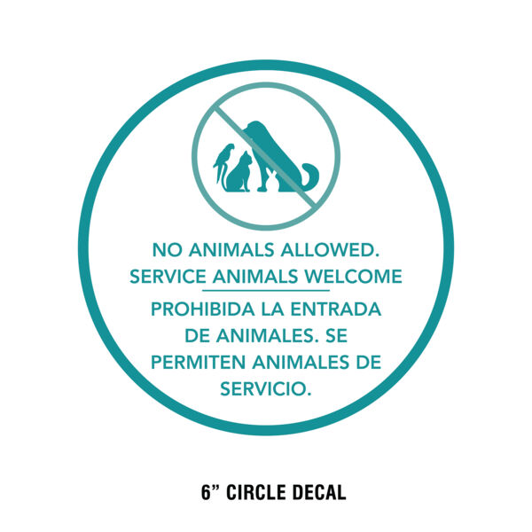 No Animals Allowed Decal Thumbnail