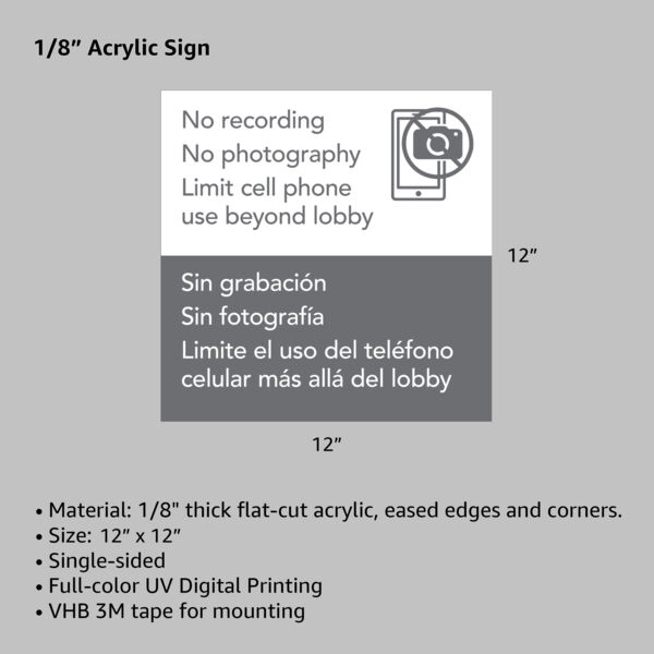 No Recording Sign Thumbnail