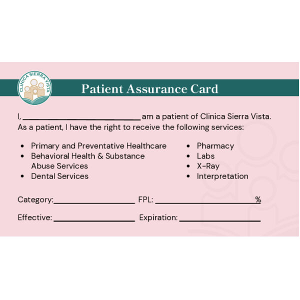 Assurance Card English Thumbnail