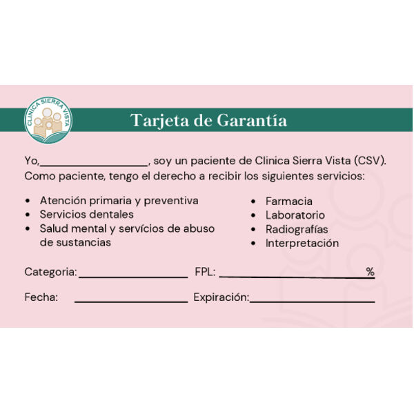 Assurance Card Spanish Thumbnail