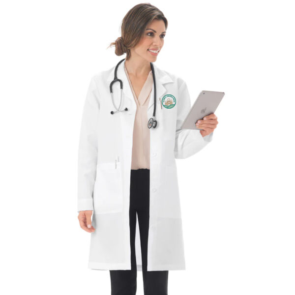    - Women's Five-Pocket 37" Full-Length Long Lab Coat Thumbnail