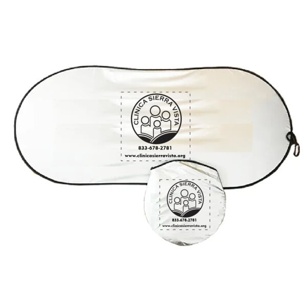 Foldable Single Panel Auto Sun Shade W/ Pouch Thumbnail